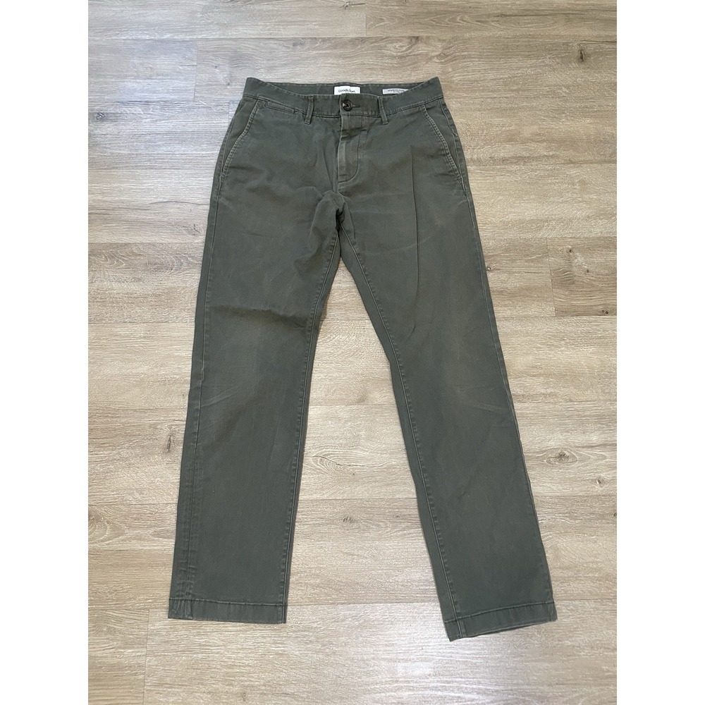 Hennepin Slim fit Chino Pants Mens Sz 30x30 Goodfellow & Co Military Green